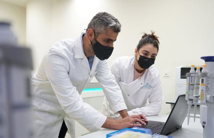 Dr. Ahmad Abou Tayoun in lab